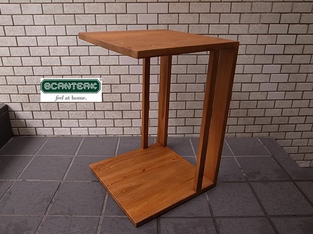 チーク 無垢材 多用途 サイドテーブル SCANTEAK/スキャンティーク ■