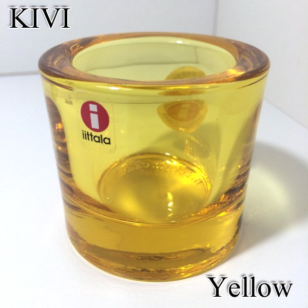 イッタラ x マリメッコ キビ iittala x marimekko Kivi キャンドルホルダー イエロー 廃番希少 ◎
