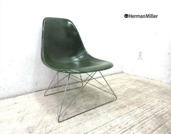 ハーマンミラー Herman Miller 2nd 後期 サイドシェルチェア キャッツクレイドル オリーブグリーン ●