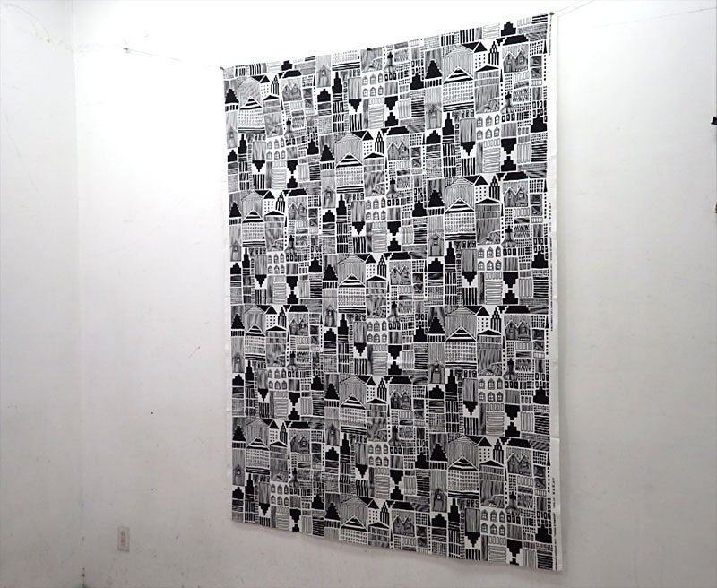 marimekko/マリメッコ ”Onnea Etsimassa” 廃番ファブリック生地 139x200cm ●