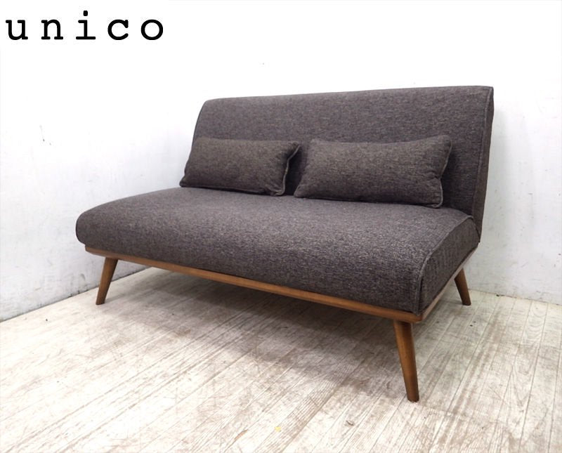 unico / ウニコ 『ROY ロイ』 ファブリック2シーターソファ 北欧スタイル 廃盤品 ●