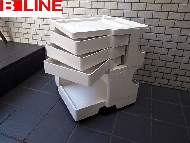 イタリア B-LINE ボビーワゴン 2段3トレー ホワイト ジョエ コロンボ メトロクス 正規品 ■