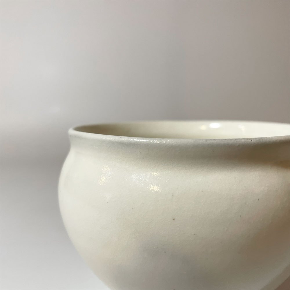 鈴木環 ピジョンカップ M 現代作家 陶芸家 ホワイト 小鉢 器 C ★