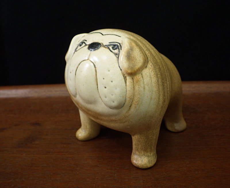 グスタフスベリ Lisa Larson / リサラーソン ”ブルドッグ ミディアム” 復刻品 ●