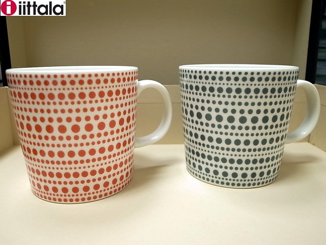 iitalla イッタラ クルク(Kulku)ペア マグ 2011年 冬季限定 レッド+グレー ■