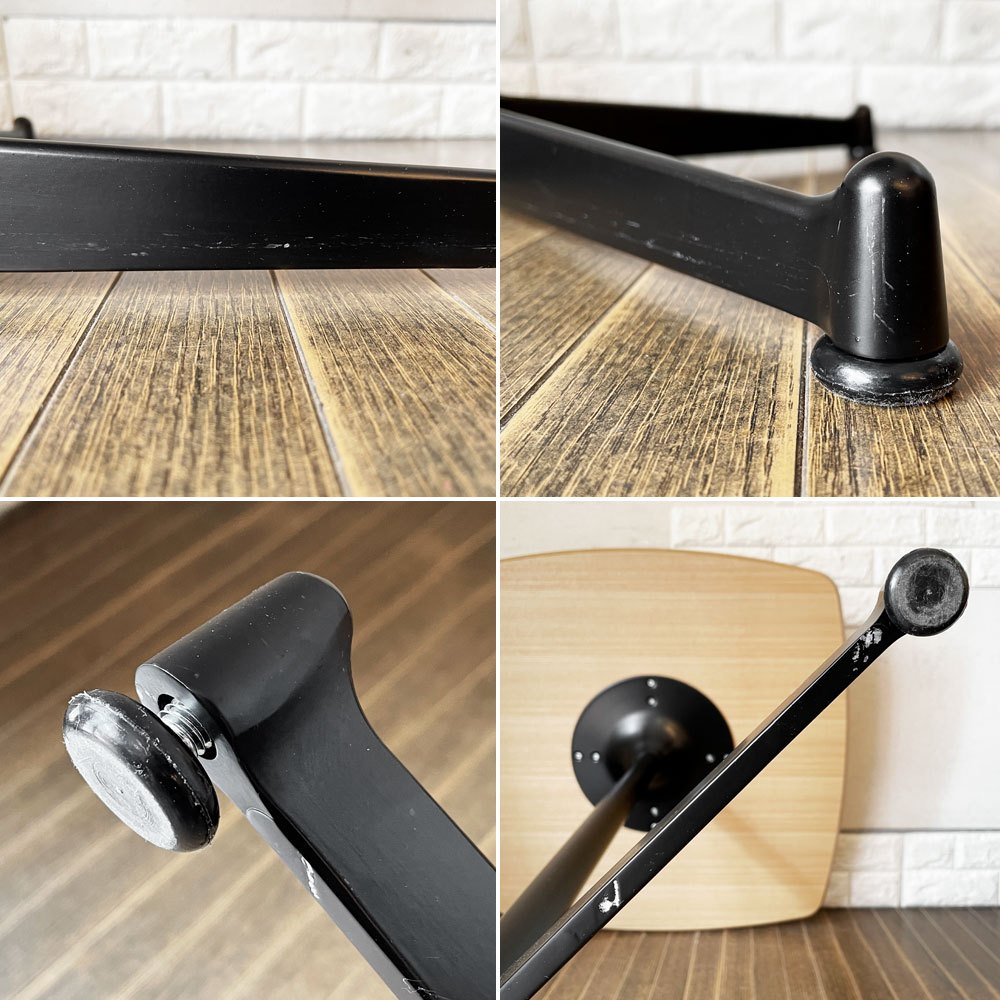 モモナチュラル MOMO Natural カフェテーブル Cafe Table Square X leg スクエア オーク材 スチールレッグ W68cm 定価¥32,500- 廃番 ◎
