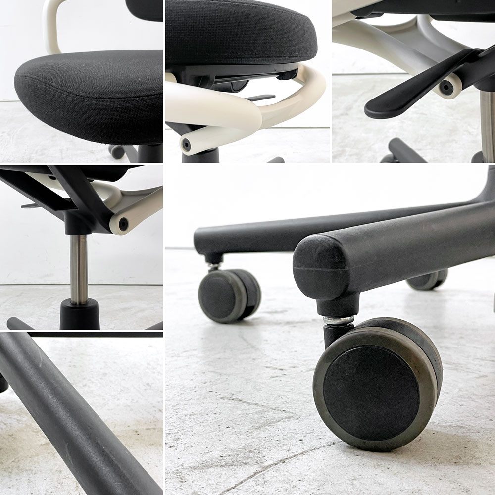 ヴィトラ vitra オールスター Allstar オフィスチェア デスクチェア ホワイト × ブラック ファブリック コンスタンチン・グルチッチ 参考定価¥163,900- ●