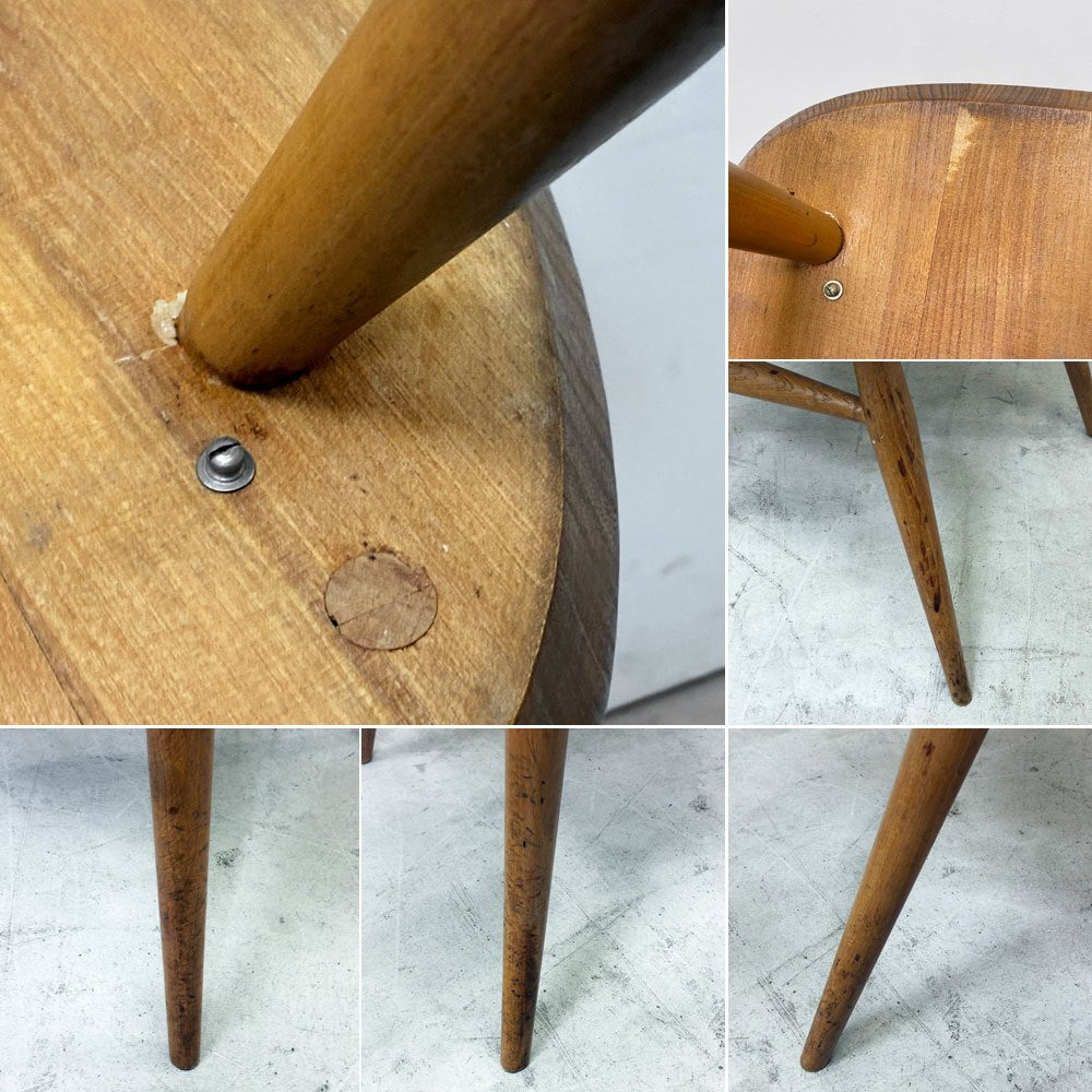 アーコール Ercol ボウバックチェア ファンバックチェア 5本タイプ エルム材 ブルーラベル&カイトマーク有り 60's UKビンテージ vintage 英国 ●