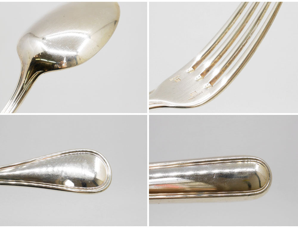 クリストフル CHRISTOFLE アルビ ALBI シルバーコーティング 銀食器 カトラリー スプーン フォーク ナイフ 3本セット D ●