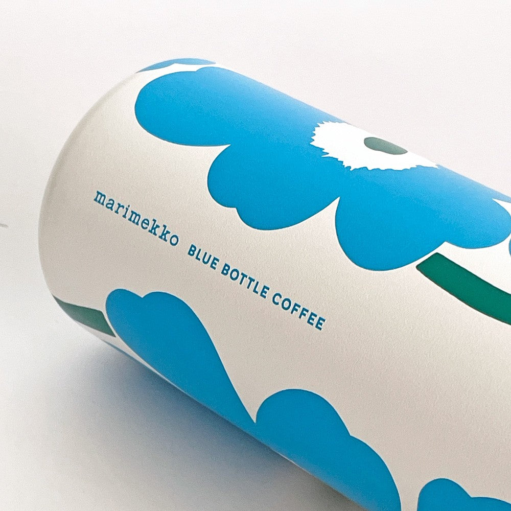 マリメッコ marimekko ウニッコ UNIKKO タンブラー 350ml ブルー ブルーボトルコーヒー コラボ 60周年記念 限定品 箱付き 北欧 ■