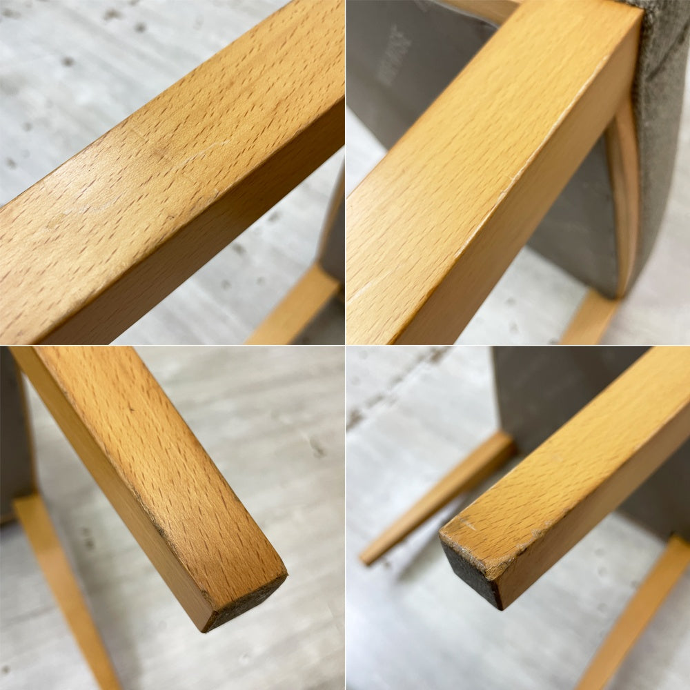 ワイスワイス WISE WISE グリム GRIMU AC-104 サイドチェア ダイニングチェア ビーチ材 バックリーグレー 定価¥52,500- ●