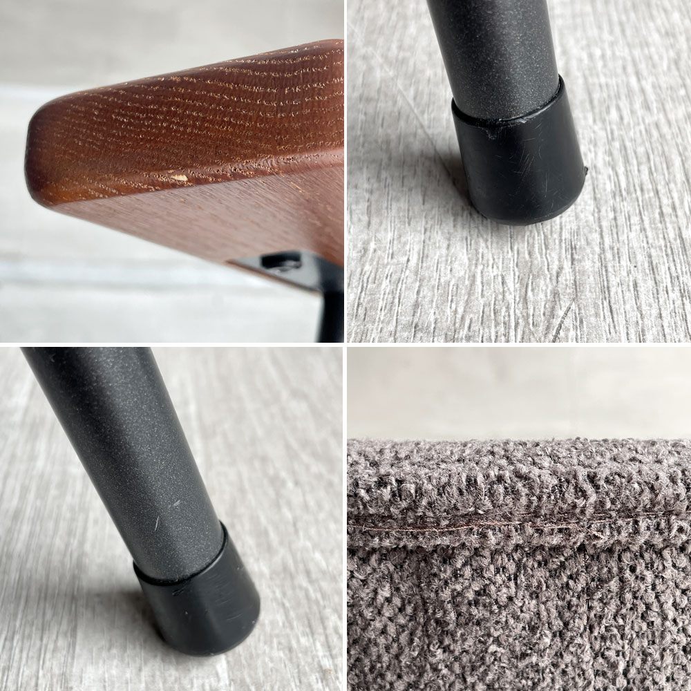 クラッシュゲート CRASHGATE ノットアンティークス Knot Antiques アボック ABOCK ダイニングチェア 肘付 アームチェア ファブリック オーク材 定価¥27,500- ♪
