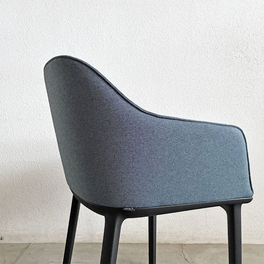 ヴィトラ Vitra ソフトシェルチェア Softshell Chair アームチェア ファブリック ブルー系 4レッグベース ロナン&エルワン・ブルレック 未使用品 定価¥111,100- 〓