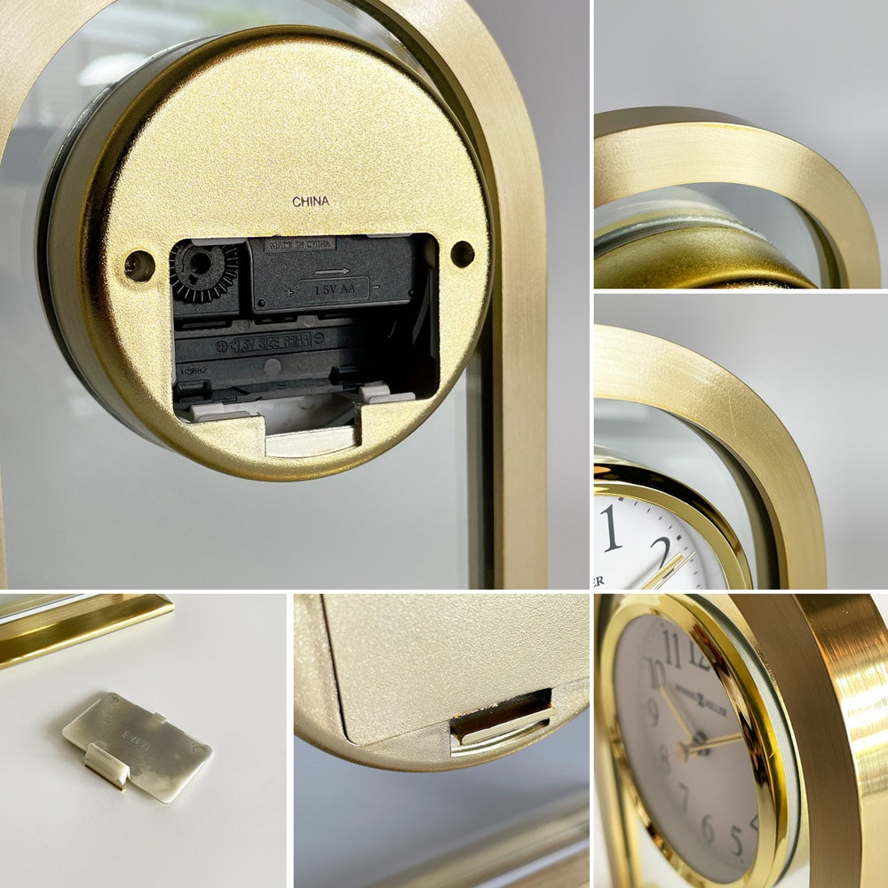 ハワードミラー HOWARD MILLER インペリアル Imperial 645-574 テーブルクロック 置き時計 真鍮 ガラスパネル ■