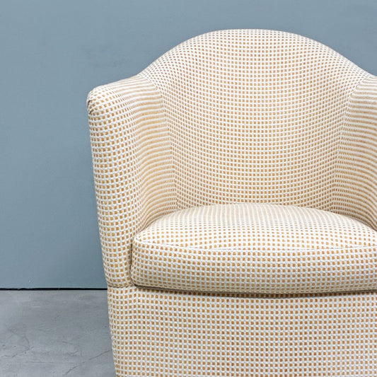 イデー IDEE ドレス ソファ Dress Sofa 1pソファ 1人掛け ラウンジ イエローベージュ チェック ファブリック 北欧テイスト ◎