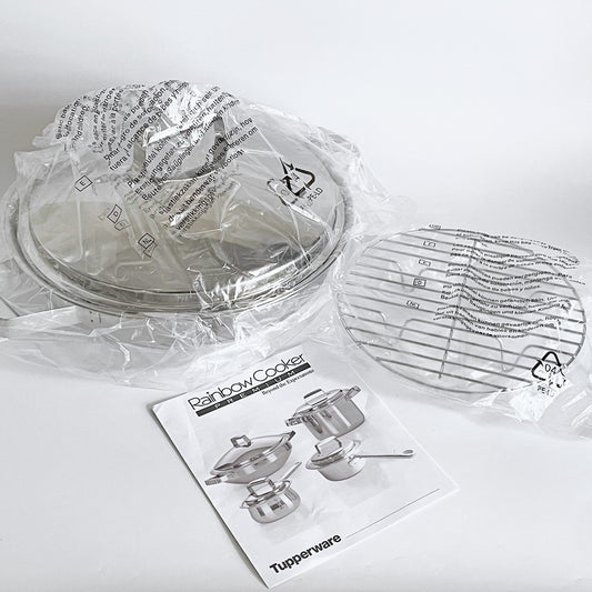 タッパーウェア Tupperware レインボークッカー プレミアム II 28cm ウォック 両手鍋 アルミ ステンレス 全面多層構造 アメリカ 未使用 箱付き ■