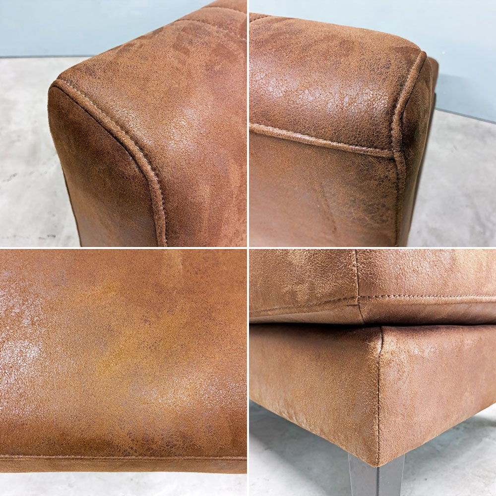 クラッシュゲート CRASH GATE ノットアンティークス Knot antiques グレス GRESS 2人掛けソファ 肘なし Lサイズ ココア レザーテックス 定価¥75,900- ◎
