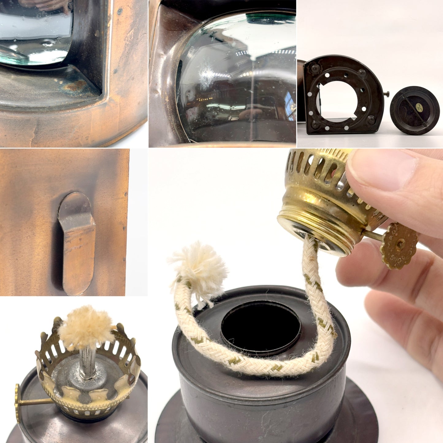 スターボード STARBOARD オイル ランプ ランタン グリーン 銅製 船舶用 ●