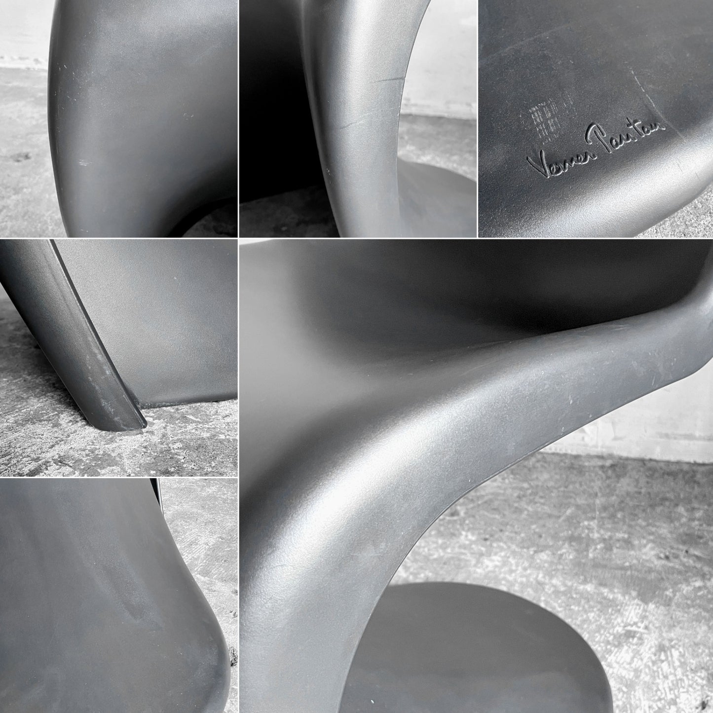 ヴィトラ vitra パントンチェア ダイニングチェア スタッキングチェア ディープブラック ヴェルナー・パントン Panton ミッドセンチュリー スペースエイジ ■