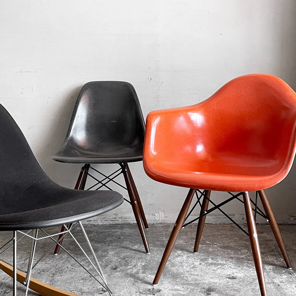 ハーマンミラー Herman Miller サイドシェルチェア セカンド 2nd FRP エレファントハイドグレー ドゥエルレッグ C&Rイームズ ミッドセンチュリー ■