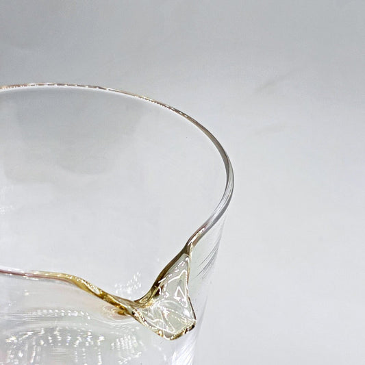 稲葉知子 片口カップ 吹きガラス H7.5cm 現代作家 ●