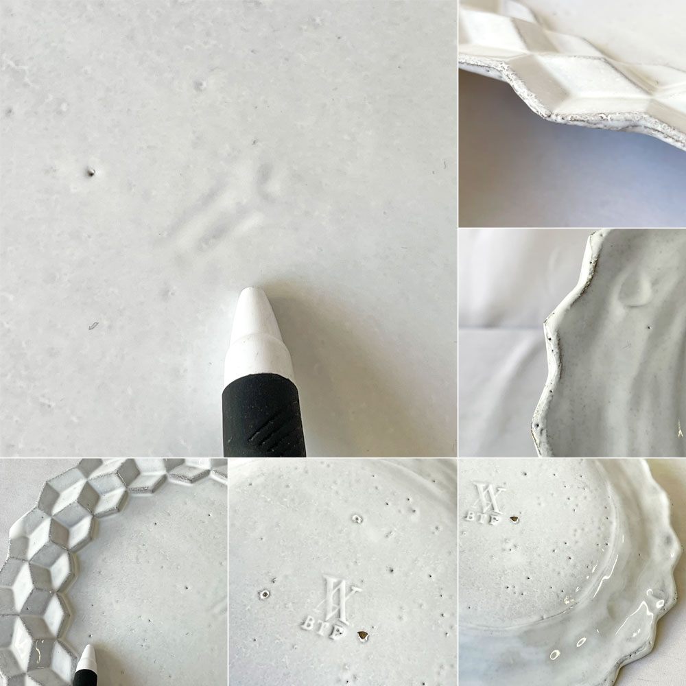 アスティエ・ド・ヴィラット Astier de Villatte キューブ Cube スーププレート フランス 23cm B ◇