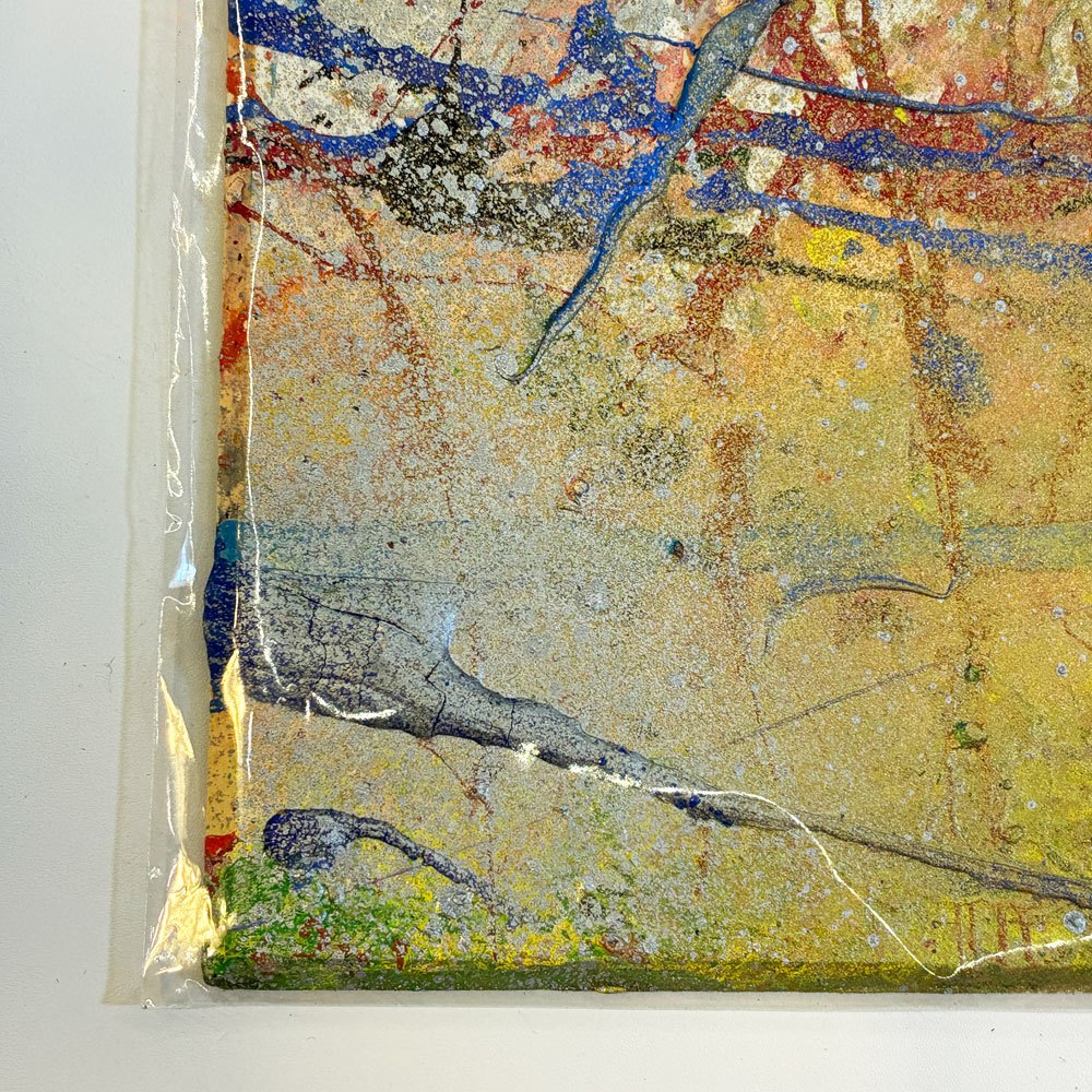 今井アレクサンドル ポストカード 油絵原画 アート 抽象画 アンフォルメル 10×15㎝ 直筆サイン 2015年 現代アート 今井俊満 D ★
