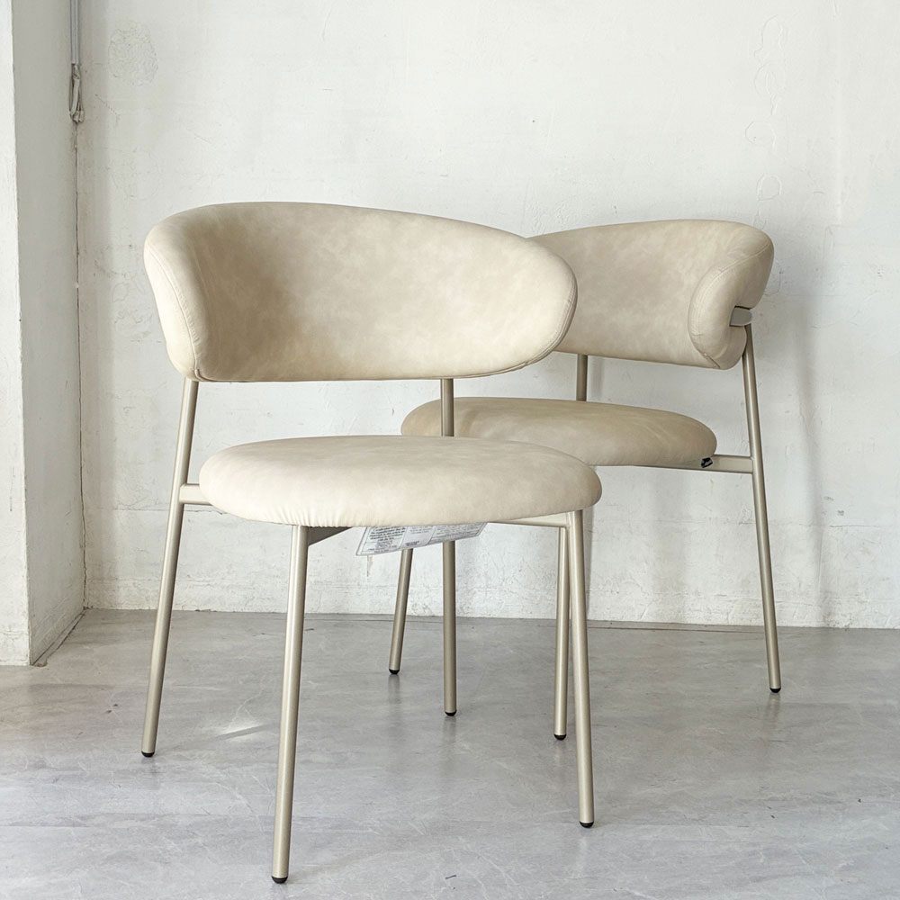 カリガリス Calligaris オレアンドロ OLEANDRO ダイニングチェア PVC張り 合成皮革 イタリア製 2025年製 美品 B ★