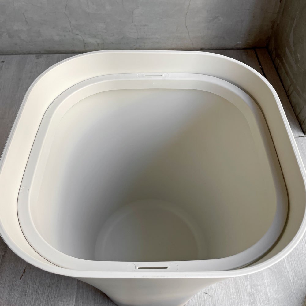 マジス MAGIS トラッシュ TRASH ゴミ箱 Lサイズ ジャスパーモリソン ホワイト ポリプロピレン イタリア 定価¥11,000- A ♪
