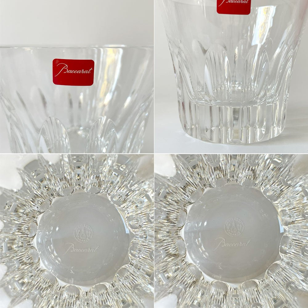 バカラ Baccarat ティアラ TIARA ロックグラス ペア 2脚セット クリスタル 箱付き 未使用品 ★