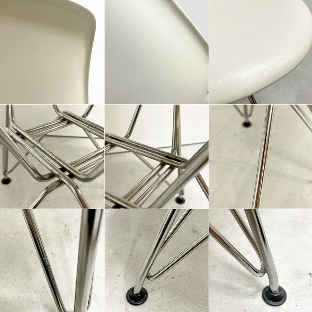 ハーマンミラー Herman Miller サイドシェルチェア ポリプロピレン製 ホワイト エッフェルベース C&R イームズ ミッドセンチュリー ●