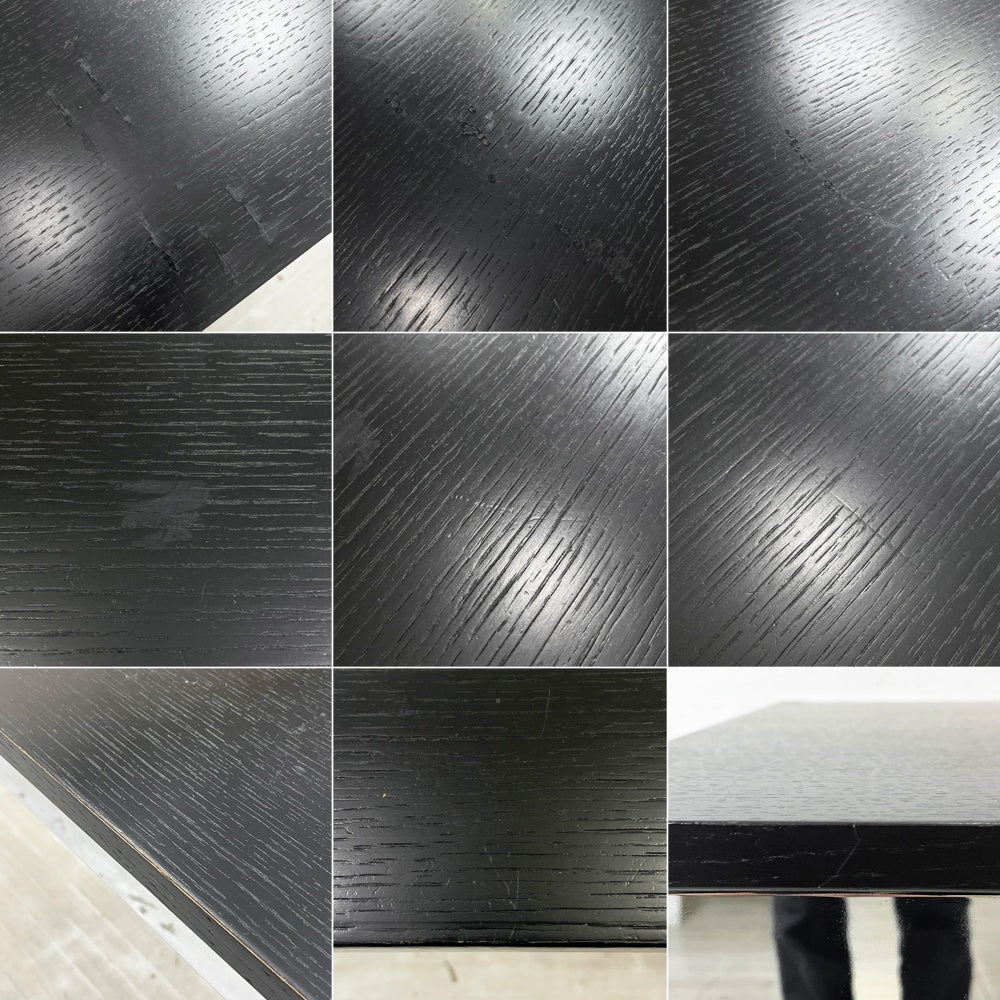 ユーエスエムハラー USMハラー USM Haller モジュラーファニチャー ハラーテーブル ワークデスク W175×D75cm オーク材 ブラック ペントレイ&ケーブルガイド付き ●