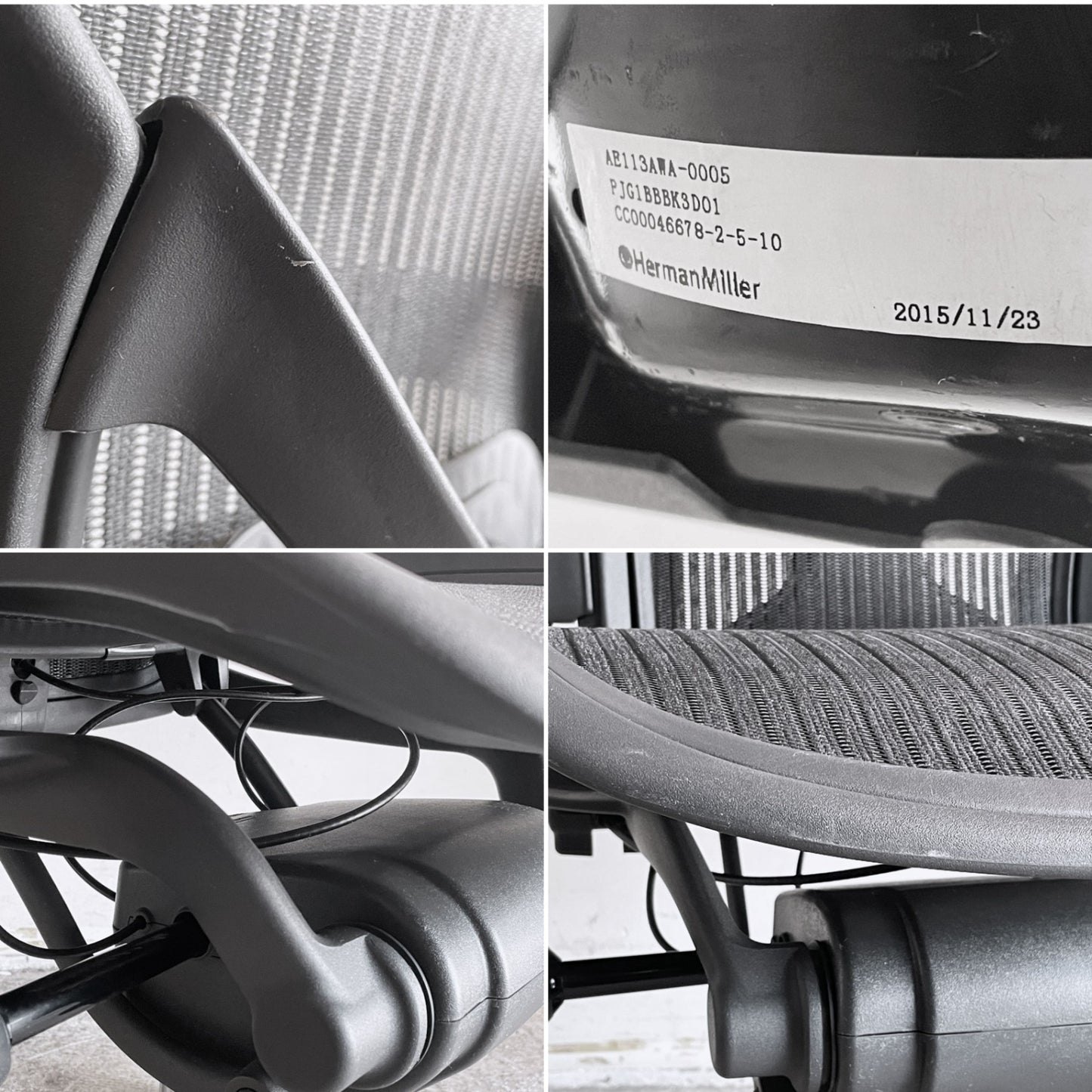 ハーマンミラー Herman Miller アーロンチェア Aサイズ フル装備 ポスチャーフィット グラファイトベース ビル・スタンフ & ドン・チャドウィック ■