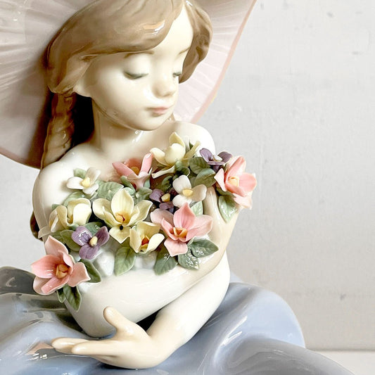 リヤドロ LLADRO 花の香りにつつまれて 陶器人形 未使用箱付き スペイン ■
