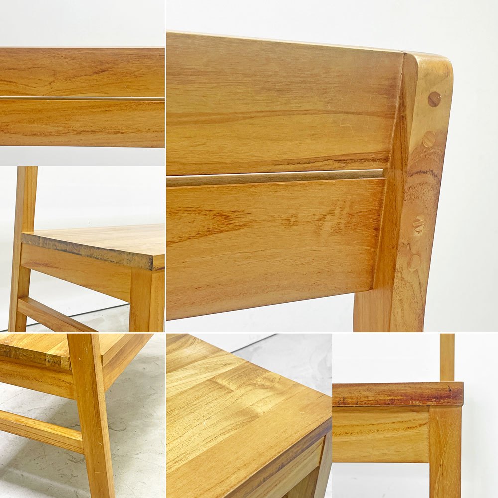 ウニコ unico ソト SOTO ダイニングベンチ バックレスト チーク材 W102cm 廃番 ●