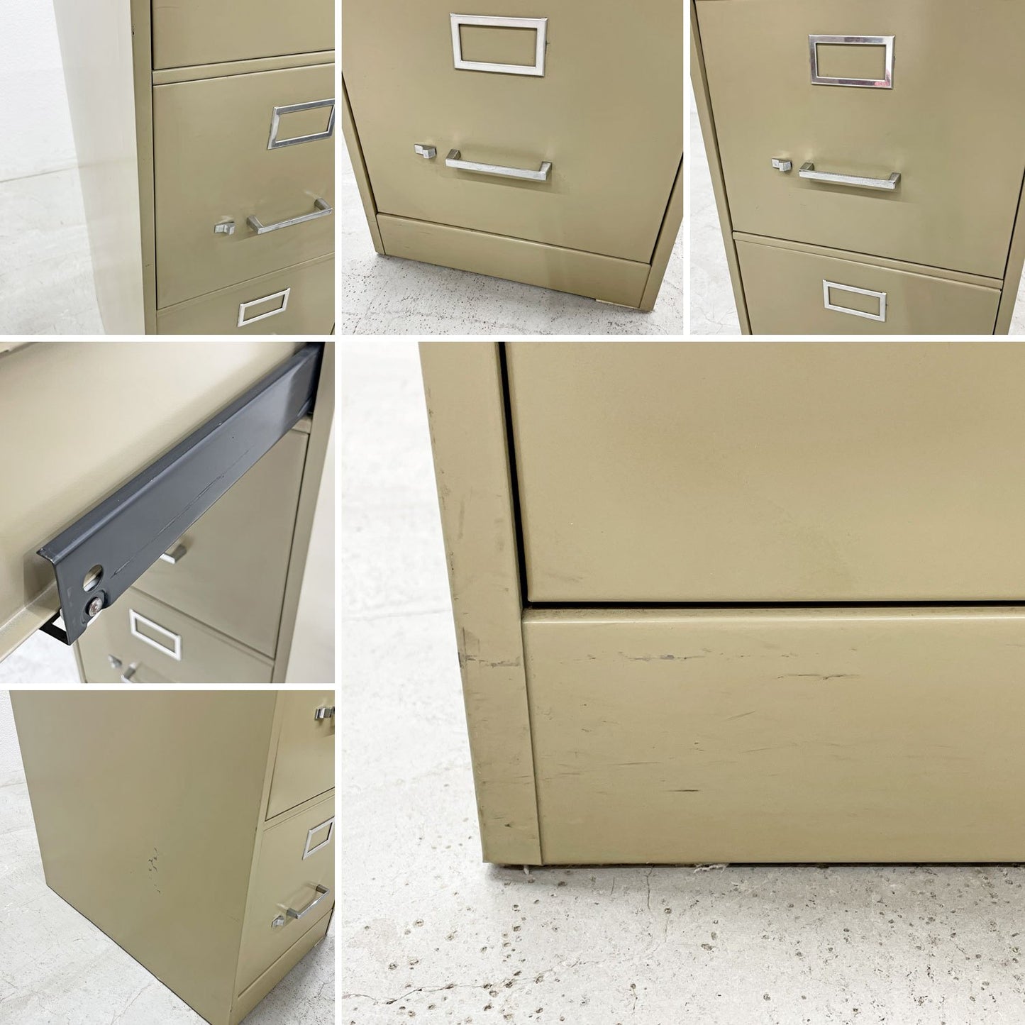 アンダーソンヒッキー ANDERSON HICKEY 4ドロワー ファイリングキャビネット アイボリー スチール 工業系 USビンテージ 〓