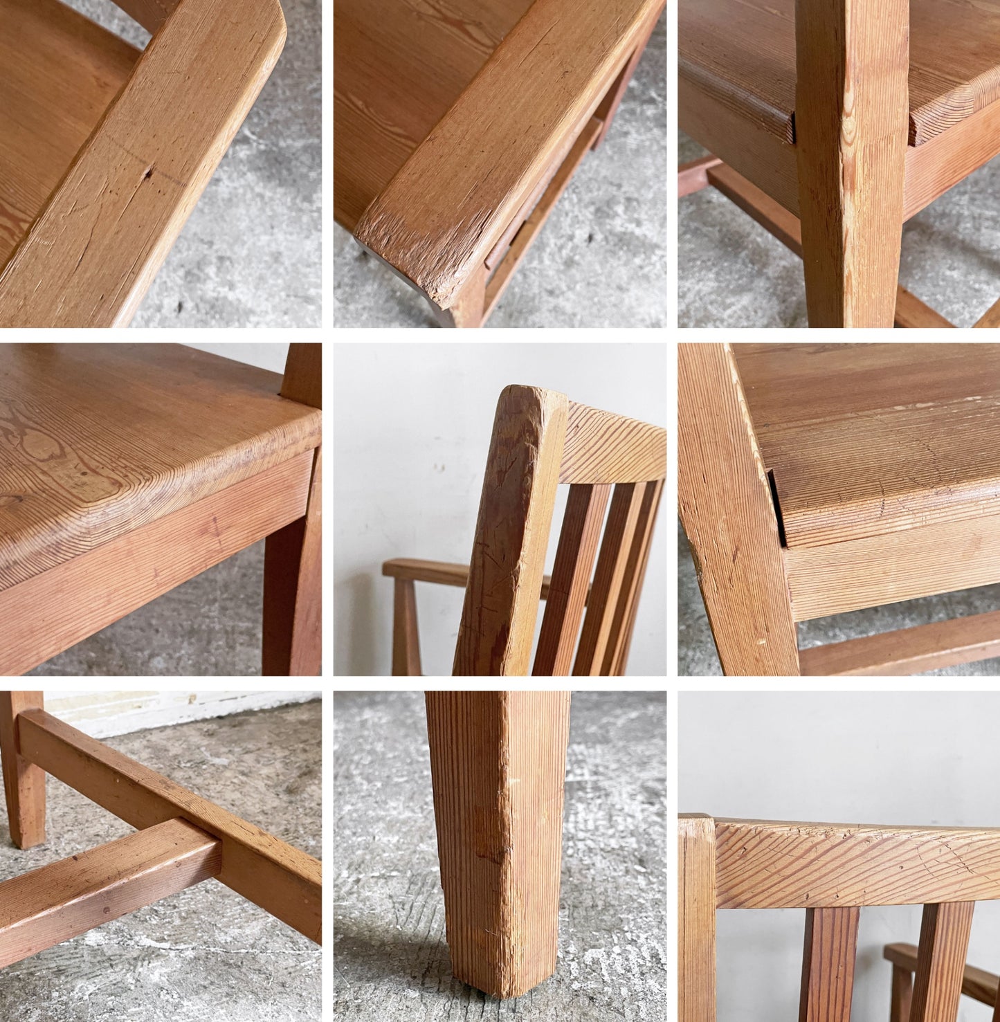 北の住まい設計社 ミッションアームチェア Mission arm chair ダイニングチェア 板座 パイン材 ナチュラル ■