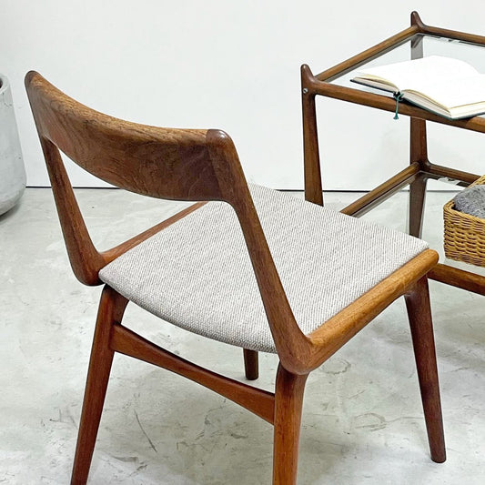 スラゲル Slagelse Mobelvaerk アルフレッド・クリステンセン Alfred Christensen No.370 ブーメランチェア ダイニングチェア チーク材 デンマーク ビンテージ ●