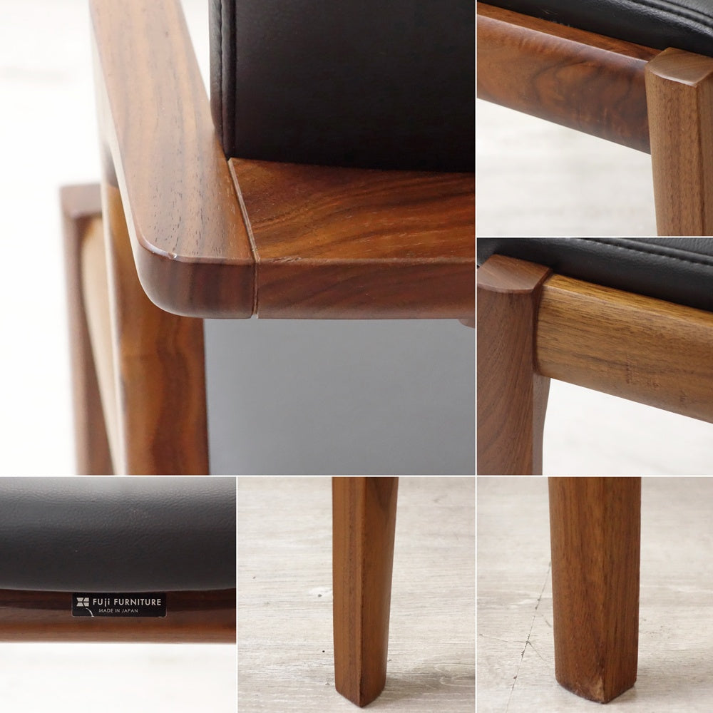 冨士ファニチア FUJI FURNITURE コティ Koti アームレスチェア ウォールナット材 ハーフアーム D03780N A ●