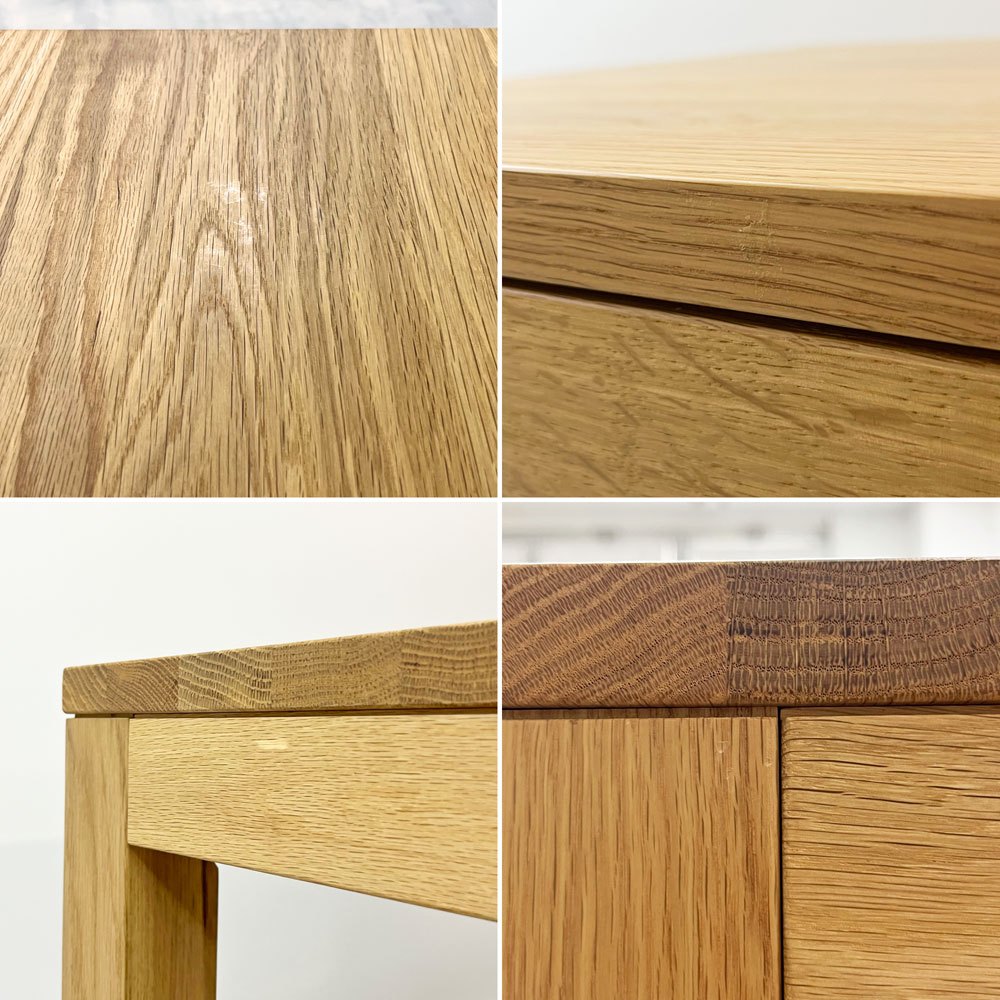 無印良品 MUJI ダイニングテーブル 無垢集成材 オーク材 引出付 W80cm スクエア ナチュラルスタイル 参考価格¥59,900- ●