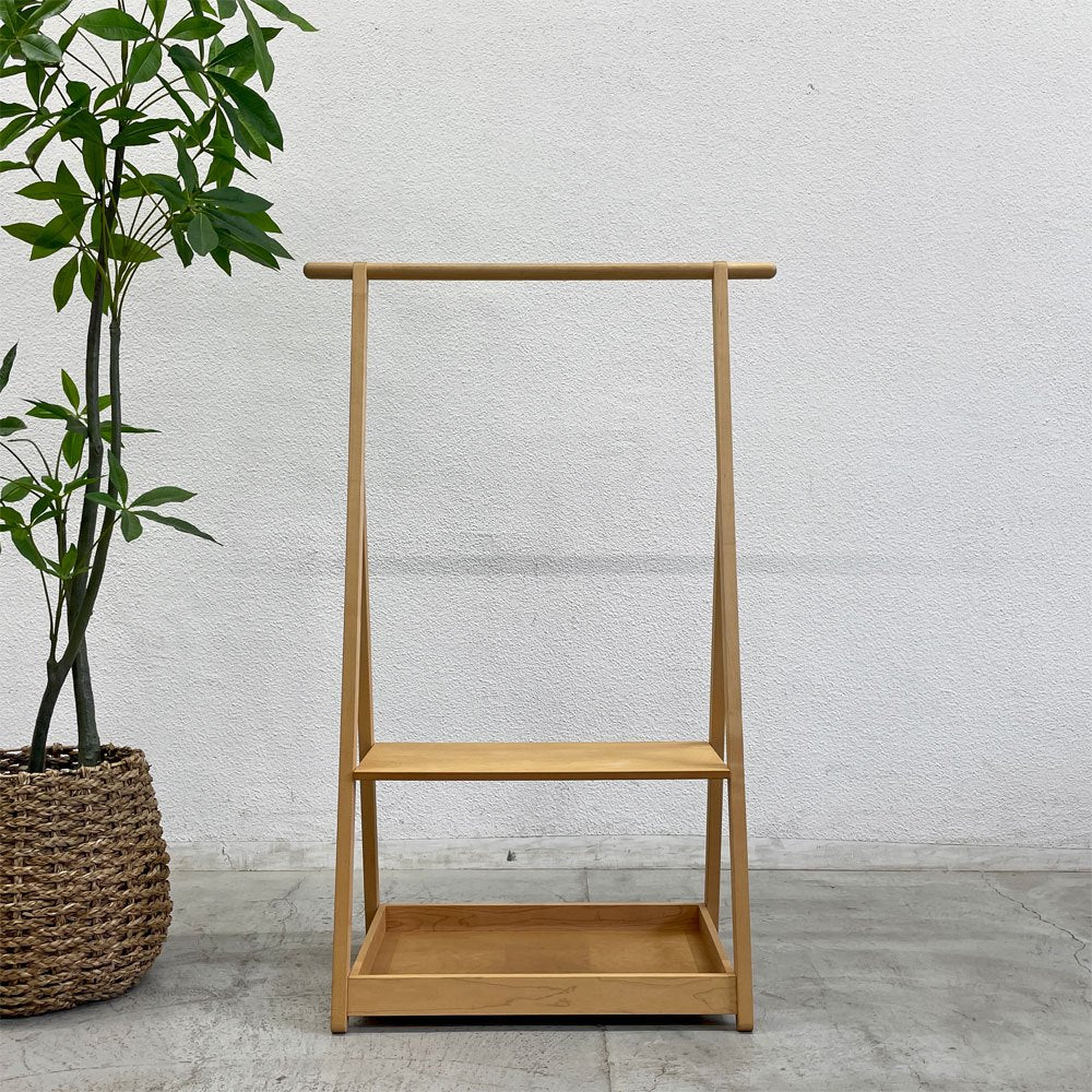 コサイン cosine ドレスラック 小 DRESS RACK small シェルフ+トレー付 メープル材 子どもラック 旭川家具 〓