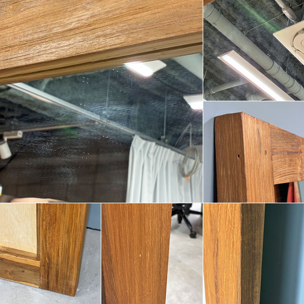 アデペシュ a.depeche オールドチークミラー old teak mirror ウォールミラー 姿見 Lサイズ ◎