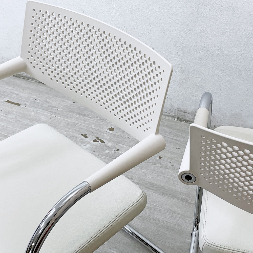 ヴィトラ vitra ビザビ2 Visavis2 アームチェア デスクチェア カンティレバー スタッキング不可仕様 アントニオ・チッテリオ B ●
