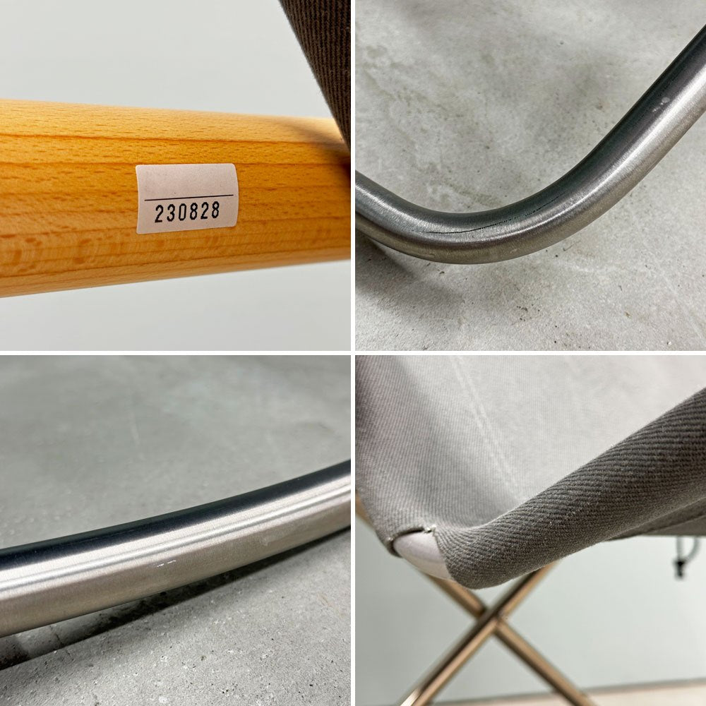ニーチェアX NY chair X フォールディングチェア ロッキング 折り畳み ナチュラル×グレー MoMA 藤栄 新居 猛 ◎