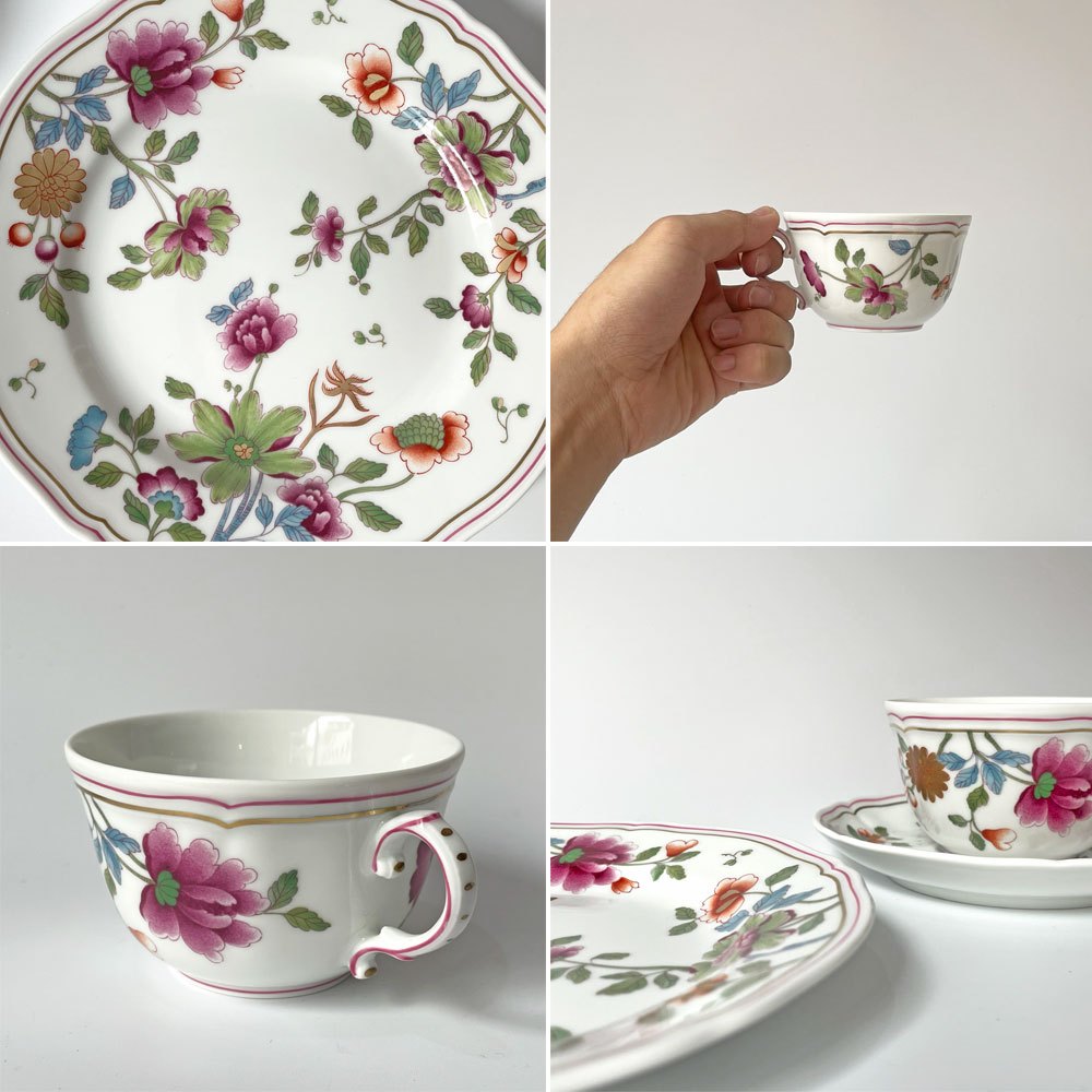 リチャードジノリ Richard Ginori グランデューカ granduca カップ ソーサー プレート 3点セット トリオセット 定価46,860円 A ★