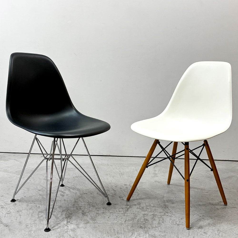 ヴィトラ Vitra サイドシェルチェア エッフェルベース ポリプロピレン製 ブラック C&R イームズ ミッドセンチュリーデザイン ●