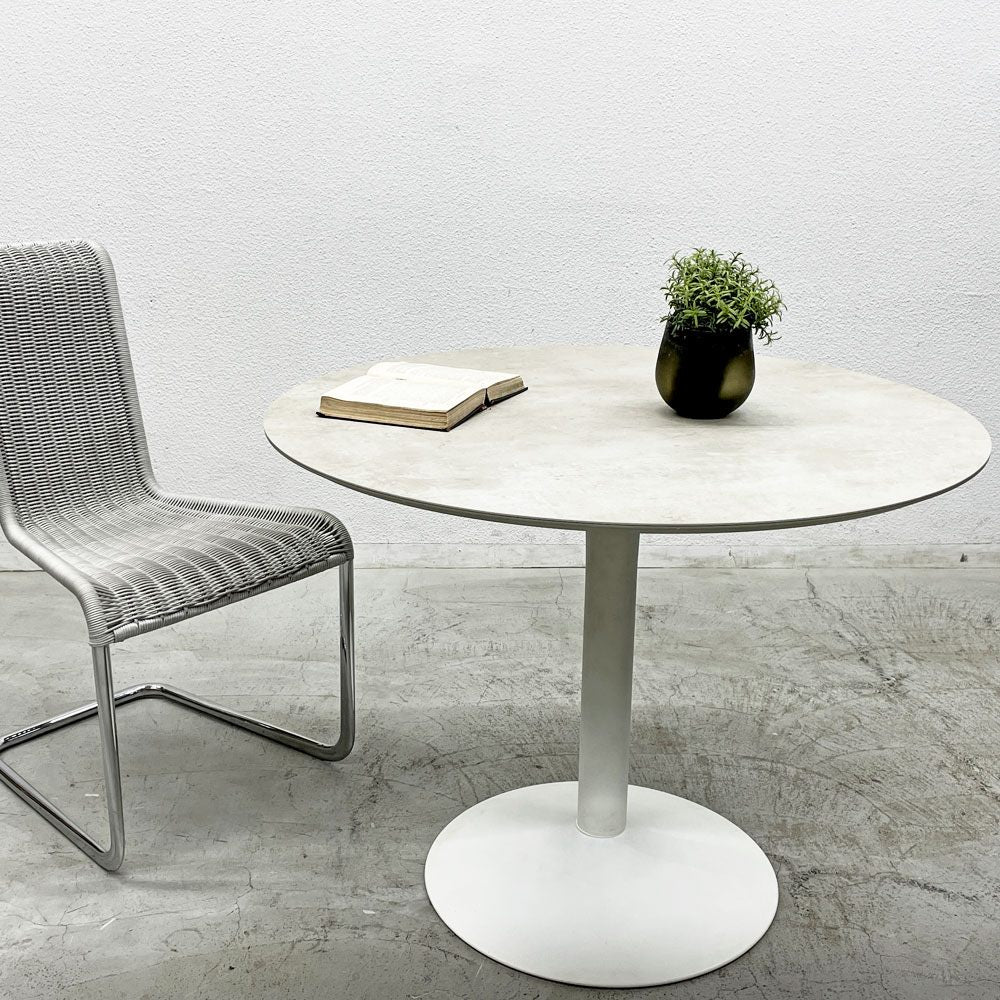 ボーコンセプト BoConcept ニューヨーク New York ダイニングテーブル ラウンド Φ99cm アッシュセラミック天板 モダンデザイン 〓