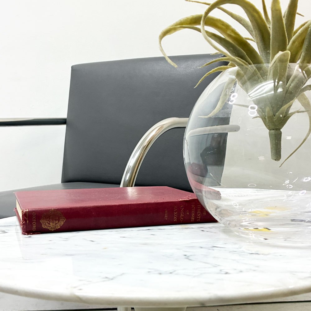 ノル ノール Knoll ブルーノ brno アームチェア チューブラー 合皮レザー グレー系カラー ミースファンデルローエ カンチレバー ●