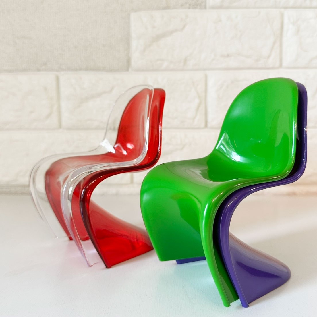 ヴィトラ デザインミュージアム Vitra Design Museum ミニチュアコレクション パントンチェア 1/6スケール クリア 箱付き ◎