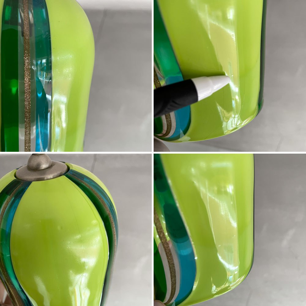 ムラノガラス ペンダントライト ピスタチオ ハンドメイド ガラスシェード イタリア製 レール仕様 IDC大塚家具取扱 ♪